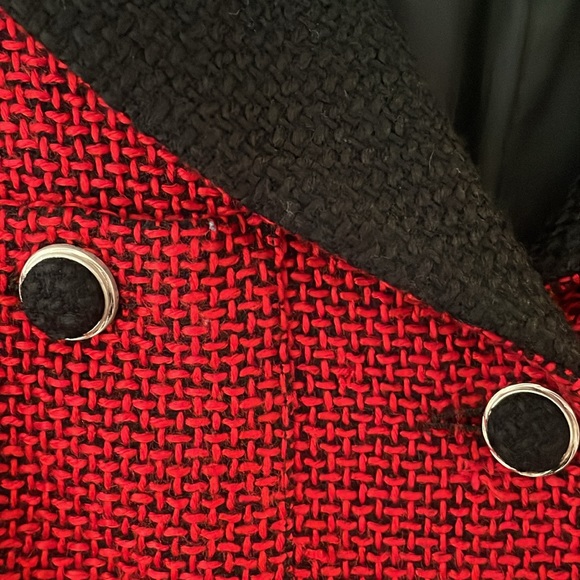 Italian vintage red and black wool blazer - Picture 3 of 6